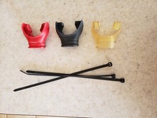 Scuba Regulator Mourh Pieces Lot Of Three Red Bkack Yellow