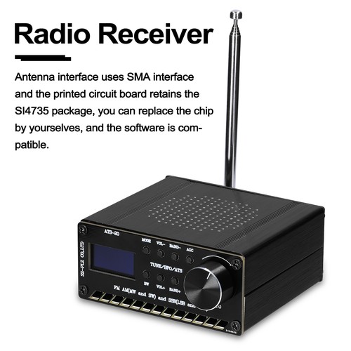 ATS-20 Pełnopasmowy odbiornik radiowy pokrywający komercyjne amatorskie pasmo radiowe Q3W3 - Zdjęcie 6 z 10