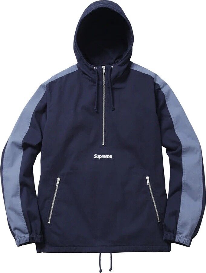 Supreme SS16 TWILL ANORAK JACKET NAVY BRAND NEW WITH TAGS Supreme SS16 TWILL ANORAK JACKET NAVY BRAND NEW WITH TAGS