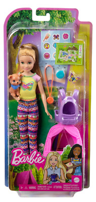 Barbie Stacie Camping Puppe und Haustier