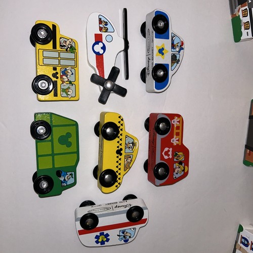 Disney Melissa And Doug Wooden Cars Mickey Donald Goofy Minnie Daisy Pluto #5765 - Picture 10 of 14