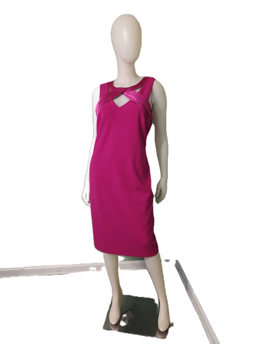 JESSICA HOWARD Pink Fuschia Sleeveless Sheath Cocktail Party Dress 12
