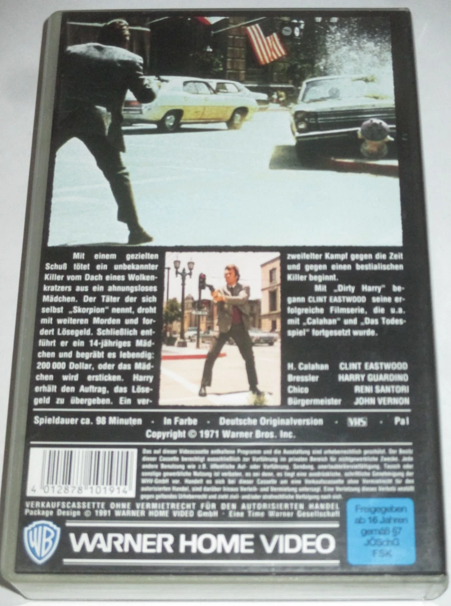 Warner - Dirty Harry - VHS/Action-Thriller/Clint Eastwood/Andy Robinson/'71