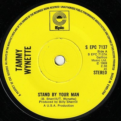 Tammy Wynette - Stand By Your Man (7'', Single, RE, Sol)