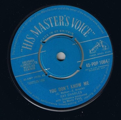 Ray Charles - You Don't Know Me (7'', Single)
