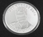 2016 Vote Nobody Reverse Proof Silver Shield 1 Troy oz .999 Silver Round BOX COA