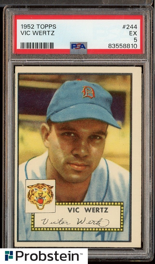 1952 Topps #244 Vic Wertz Detroit Tigers PSA 5 EX