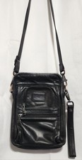 VTG TUMI Black Leather  Crossbody Organizer S...