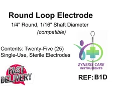 Ellman B1D Round Loop Electrode Twenty Five (25) Single Use Disposable
