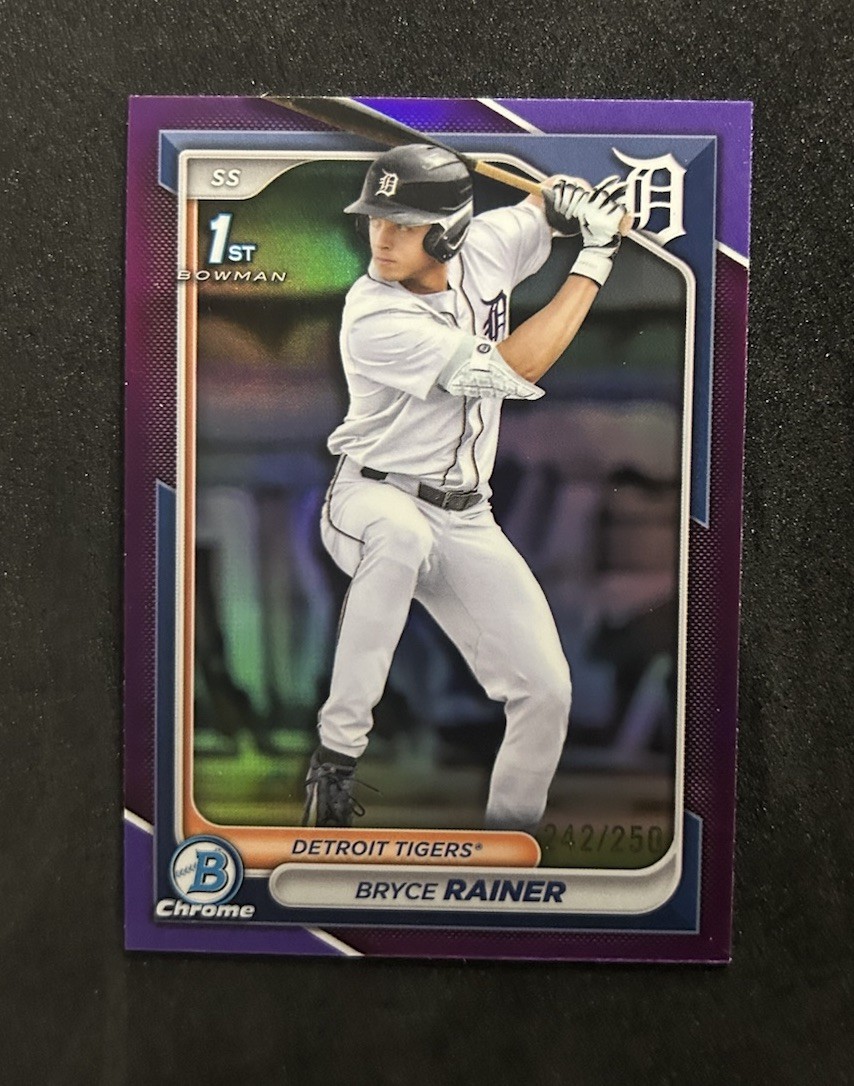 2024 Bowman Draft - Chrome Bryce Rainer #BDC-86 Purple Refractor /250 Rookie