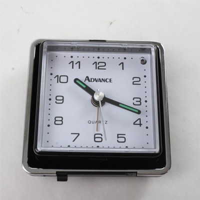 Vintage Advance Quartz Folding Travel Alarm Clock Compact Used Untested