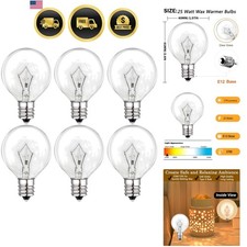 25 Watt Wax Warmer Bulbs,Light Bulbs for Full Size Scentsy Warmer,120V/E12 Ba...