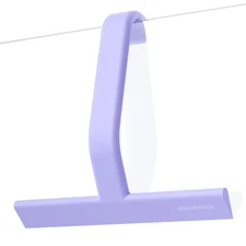 Shower Squeegee for Glass Doors, 10 Inch Silicone with Hook, Purple