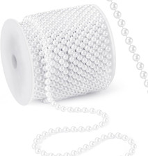 82 Feet Faux Pearl Garland, 6Mm Pearl String Roll Strands, Extended String of Pe