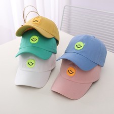 New Embroidered Kids' Baseball Caps - Minimalist Style, for 4-10 Year Olds