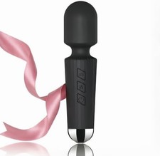 Mini Cordless Handheld Personal Massager USB Rechargeable Waterproof Black