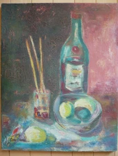 JEAN PAUL MAURAN, RARE LOS ANGELES CALIFORNIA MODERN COLORIST VINTAGE OIL CALIF