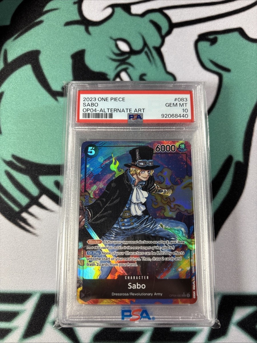 PSA 10 Gem Mint 2023 One Piece Sabo OP04-Alternate Art #83