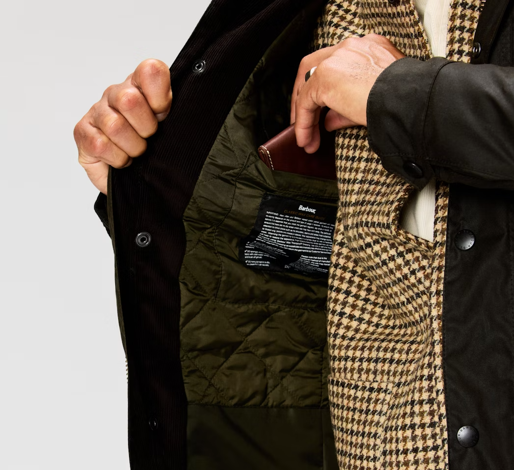 OLIVE ~ Barbour CORBRIDGE Hooded Waxed Jacket MSRP$495 Rugged