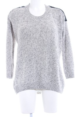 Strickpullover Damen Pullover Gr. DE 40 schwarz-weiß Casual-Look