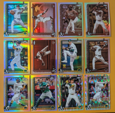 2025 Topps Chrome Sepia Raywave Prism Silver Refractor Athletics Muncy Miller