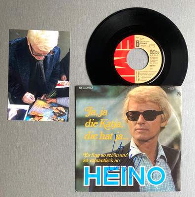 HEINO in-person signed single 7'' cover vinyl autograph + photo