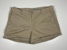 Gap Chino Shorts Women 18 Khaki Rolled Hem Girlfriend 4 Inch Short Classic Fit
