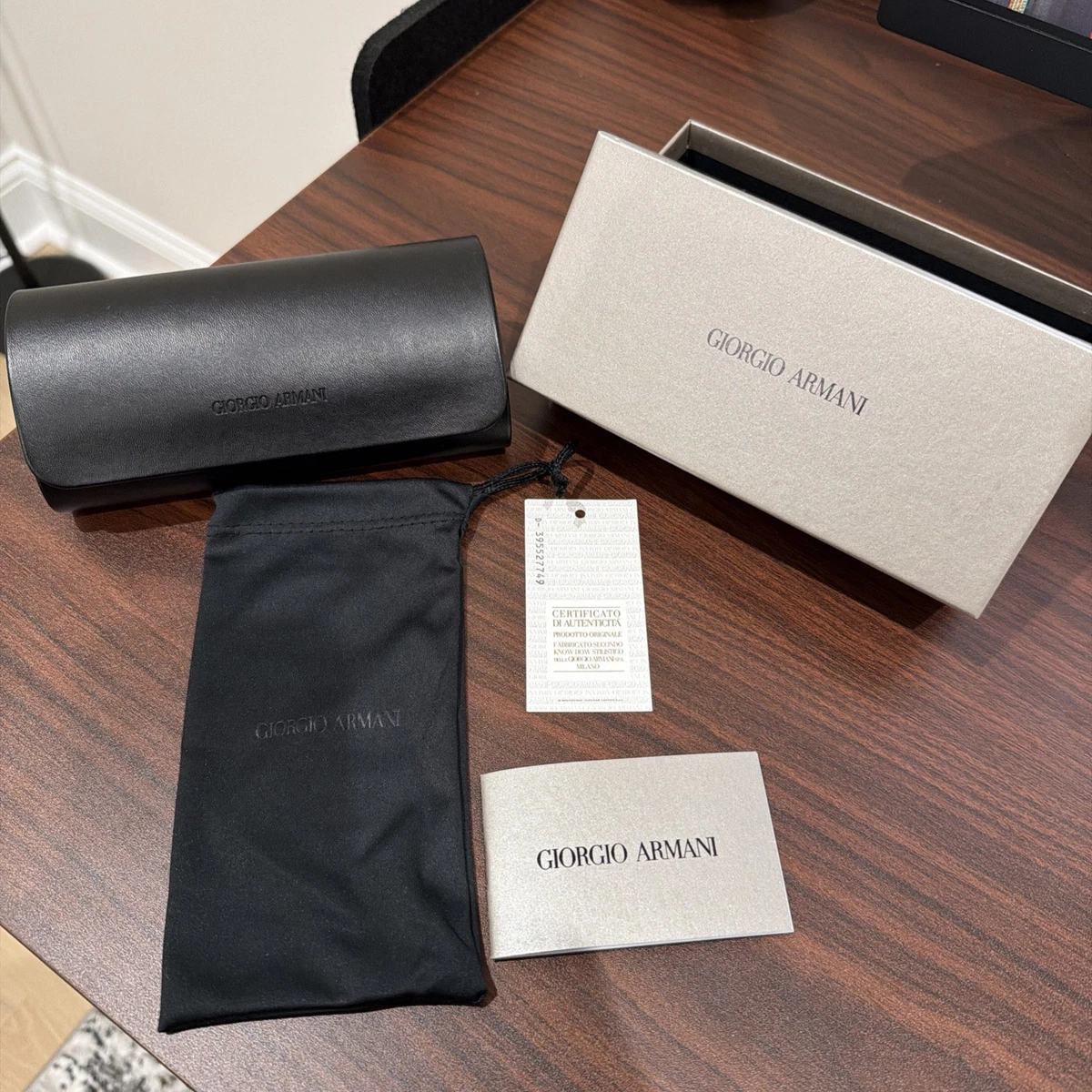 Giorgio Armani sunglasses & Gucci case New Giorgio Armani black sunglasses glasses | Mercari main image 3