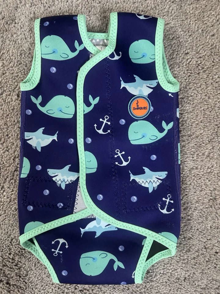 SwimBubs Swim Wickelanzug | 0-6mo | Blauwal
