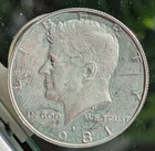1981s kennedy half dollar proof type 2. clear S