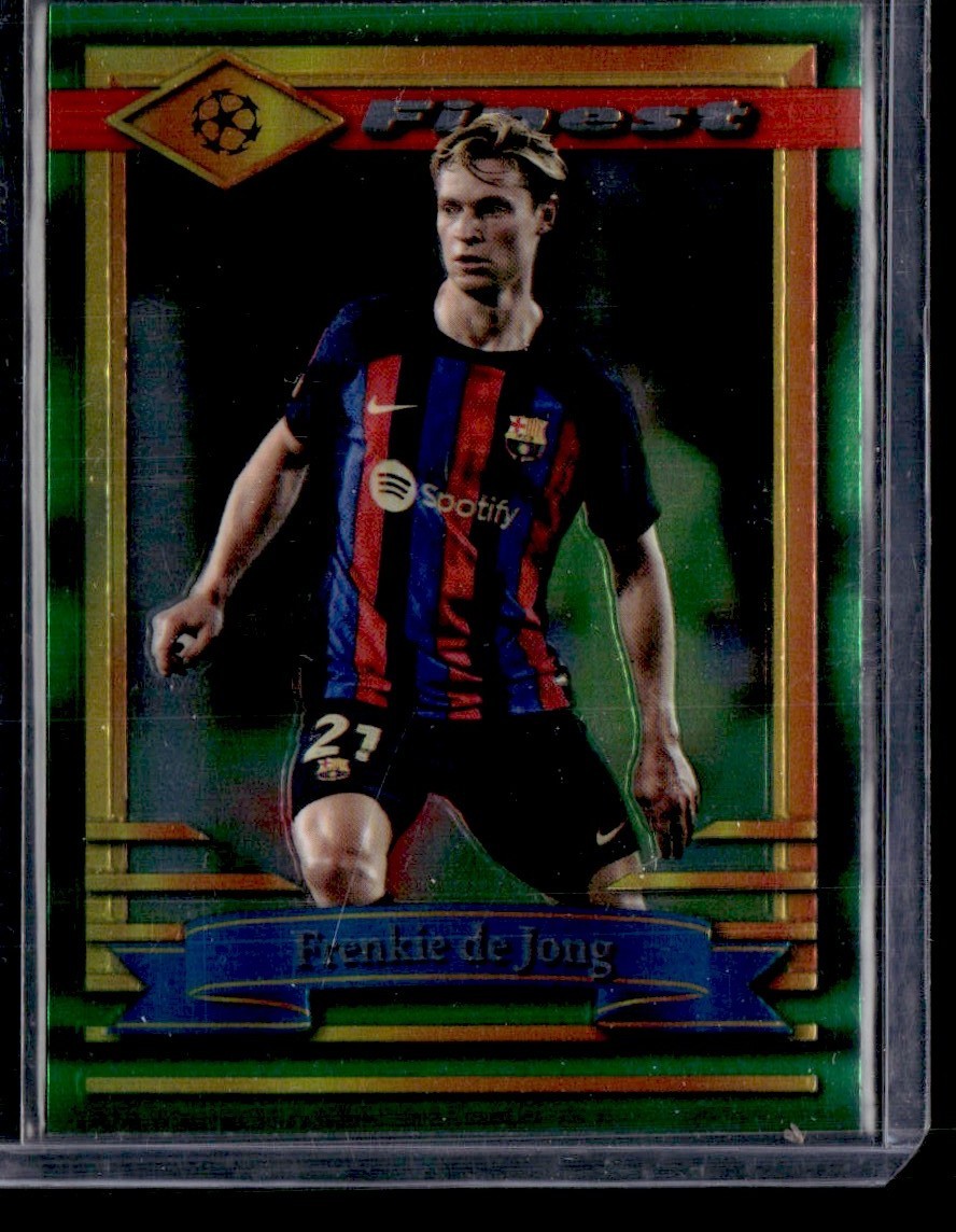 FRENKIE DE JONG 2023 TOPPS FINEST FLASHBACKS UEFA CLUB COMPETITIONS FC BARCELONA