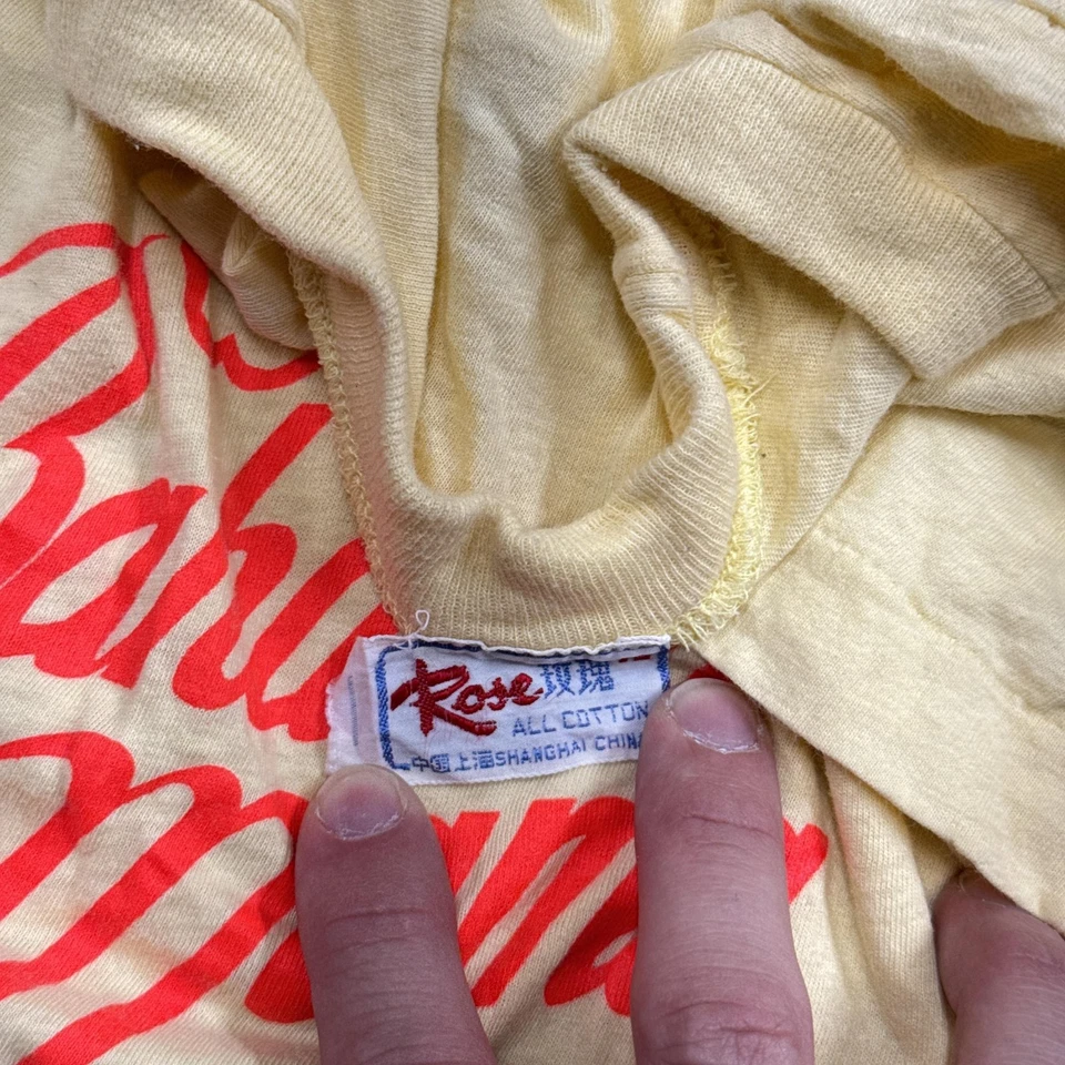 Camisa De Colección Bahama Mamá Para Hombres Mediana Amarilla Roja Hibisco Gráfico Camiseta Rosa Foto 4 de 4