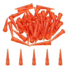 50Pcs 1.55mm Plastic Tapered Pinhead, 15 Gauge TT Blunt Tip, Transparent Amber