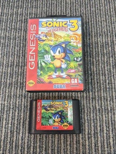 Sonic the Hedgehog 3 (Sega Genesis, 1994) With Hangtab Box No Manual