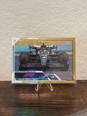 2023 Topps Chrome Formula 1 #104 Lewis Hamilton Gold Refractor #/50