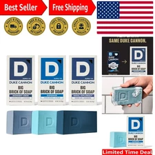 Duke Cannon 3-Pack Soap Bars - Invigorating Aquatic Scents for Superior Grooming
