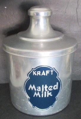 Kraft Malted Milk Soda Fountain Back Bar Aluminum Container Very Clean NO Dents