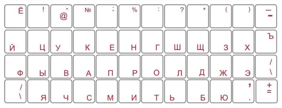 Russische Tastaturaufkleber Kyrillisch Русские наклейки Transparent PC Laptop - Bild 2 von 3