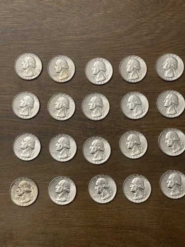 1959 Washington Quarter Uncirculated. Roll of 20 quarters