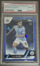 2022-23 Topps Chrome Sapphire Julian Alvarez Rookie Card RC #68 PSA 10. rookie card picture