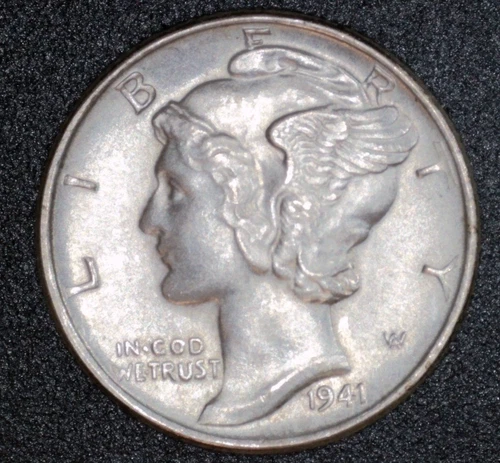 1941 P Mercury Dime 10c US Mint Silver MS / BU MS Uncirculated 1943-P
