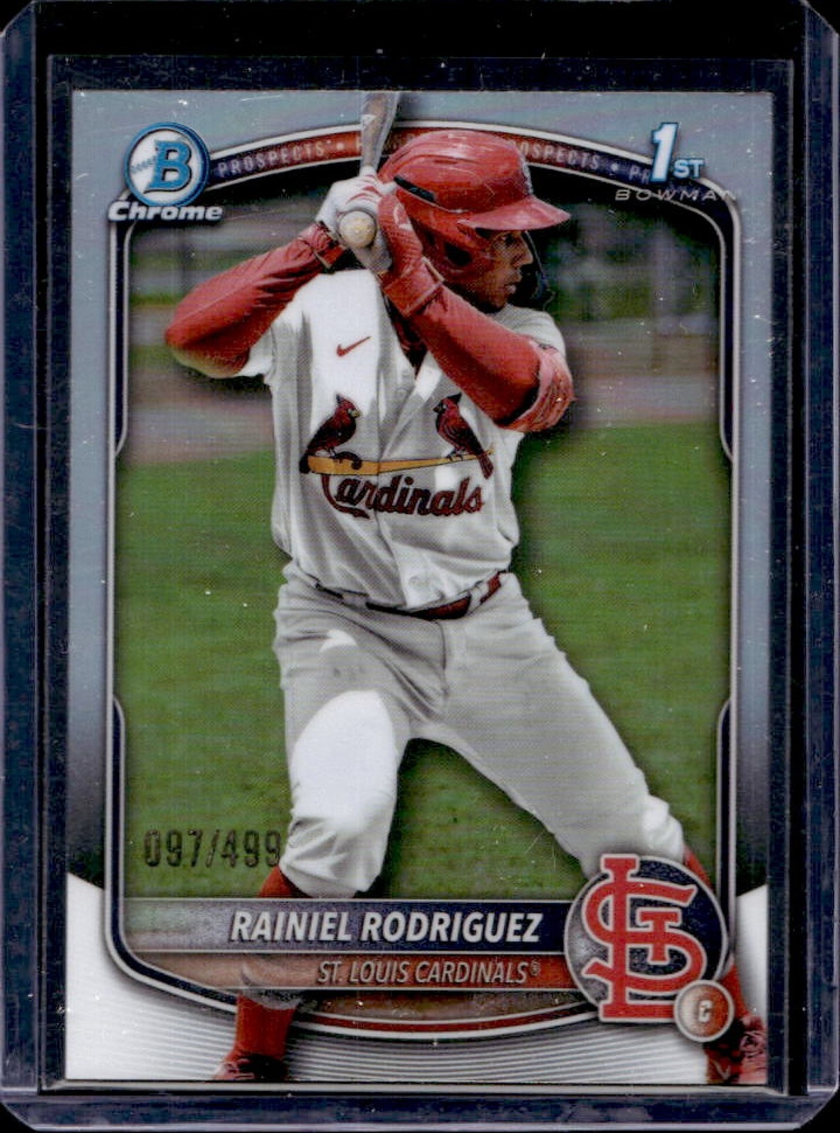 2025 Bowman Chrome Rainiel Rodriguez Refractor 1st #97/499 Cardinals