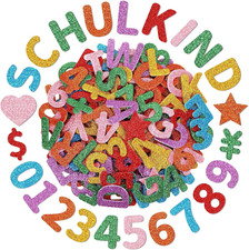 300 Pcs Foam Letters Stickers Foam Alphabet Sticker for DIY Crafts Colorful Glit