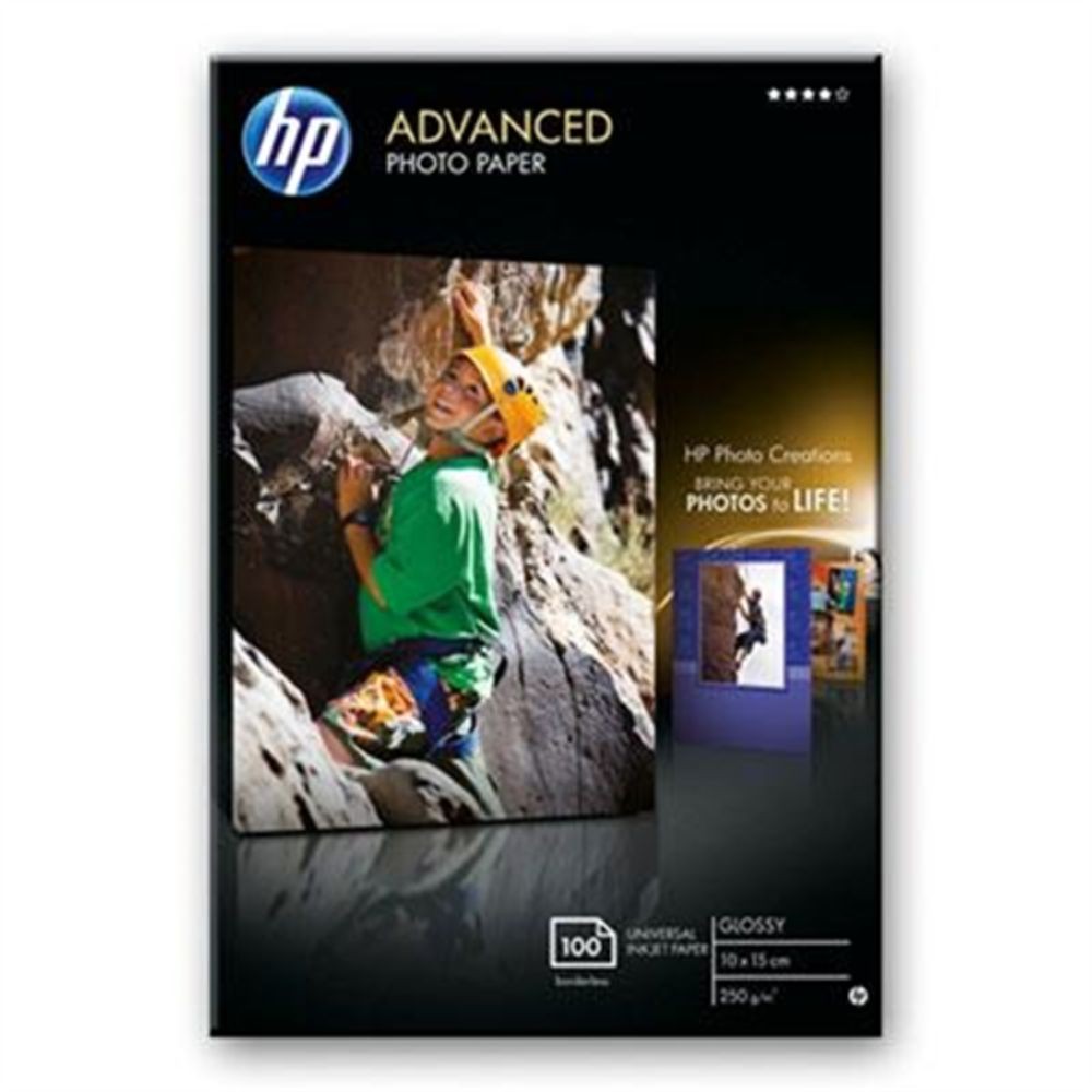 HP Advanced Fotopapier hochglaenzend 100Blatt 10x15 cm Q8692A 3790₽