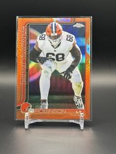 2025 Topps Chrome Football Cam Robinson #124 Orange /25 Browns Color Match Card