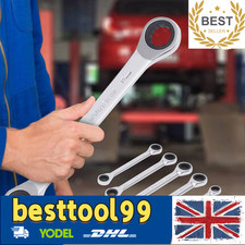 6pcs 8-19mm Flexible Ratchet Spanner Set Ratcheting Wrench Spanners Flex-Head