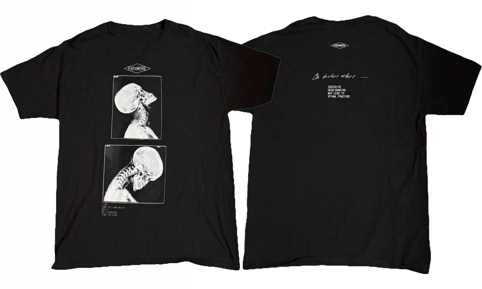 Paramore X-Ray Headbanger Hayley Williams Tour Shirt Size S-4XL Reprint HOT