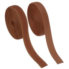 Sew on Hook and Loop Tape 3/4 Inch Nylon Fastener Strips 5 Yards Brown