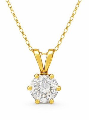 GENUINE 0.27 Cts DIAMOND PENDANT SOLID 14k YELLOW GOLD - New With Tag
