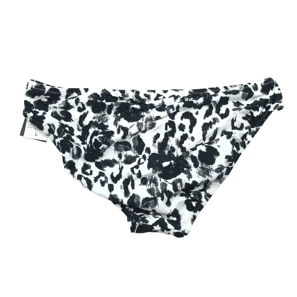 Braguitas de natación de bikini con estampado de leopardo blanco negro Bar III para mujer talla XL Foto 4 de 4